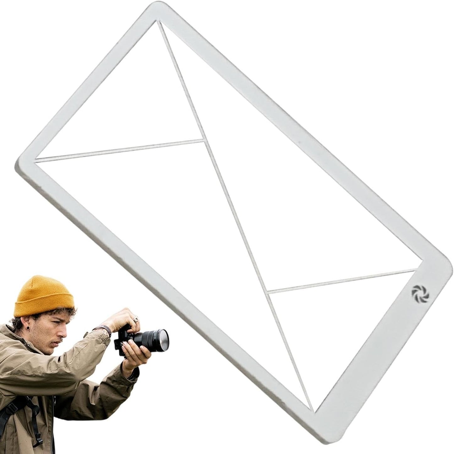 Generic 8.5x5.4x0.2cm Viewfinder ABS Compact | Camcorder Viewfinder | Positioning Ruler | Photography Framing Tool |
