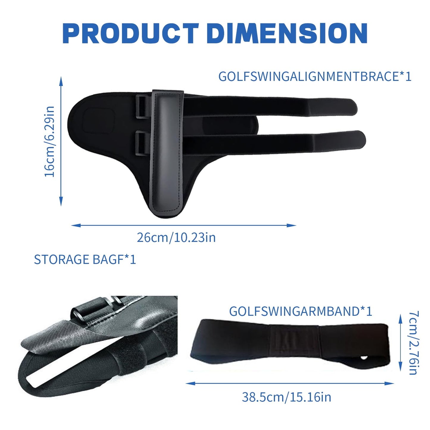 TOTITOM Golf Wrist Training Aid, 2 Pack Golf Swing Band and Golf Wrist Correction Trainer, Golf Grip Trainer for Beginners Arm Posture Correcting