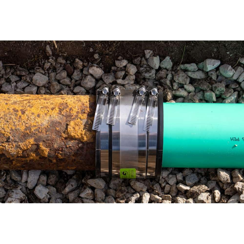 Fernco 5056-88RC 8" Shielded Below Ground Sewer Pipe Coupling for Cast Iron, Plastic or Steel to Cast Iron, Plastic or Steel Plumbing Waste Connections