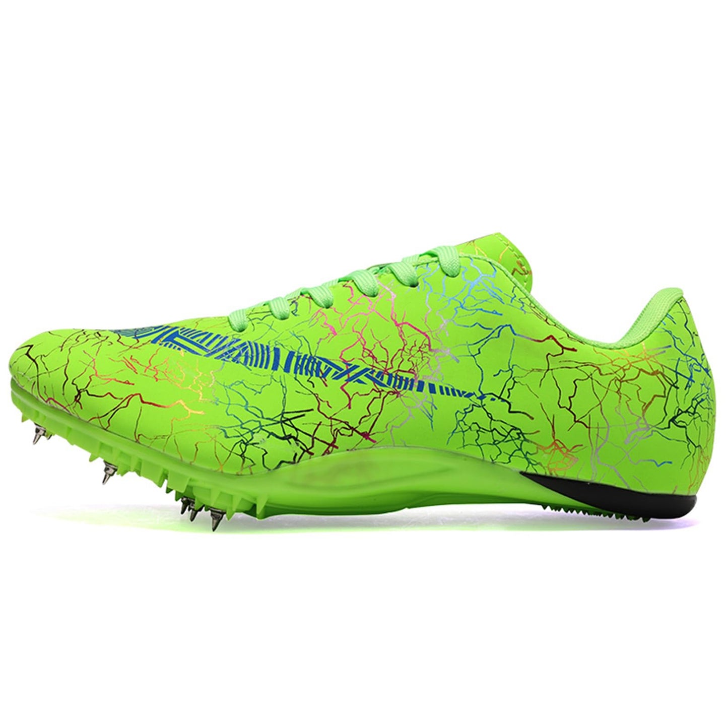 AOLEXWU Track Spike Shoes - Professional 8-Spike Running Spikes for Men Women Sprint Training Competition Green
