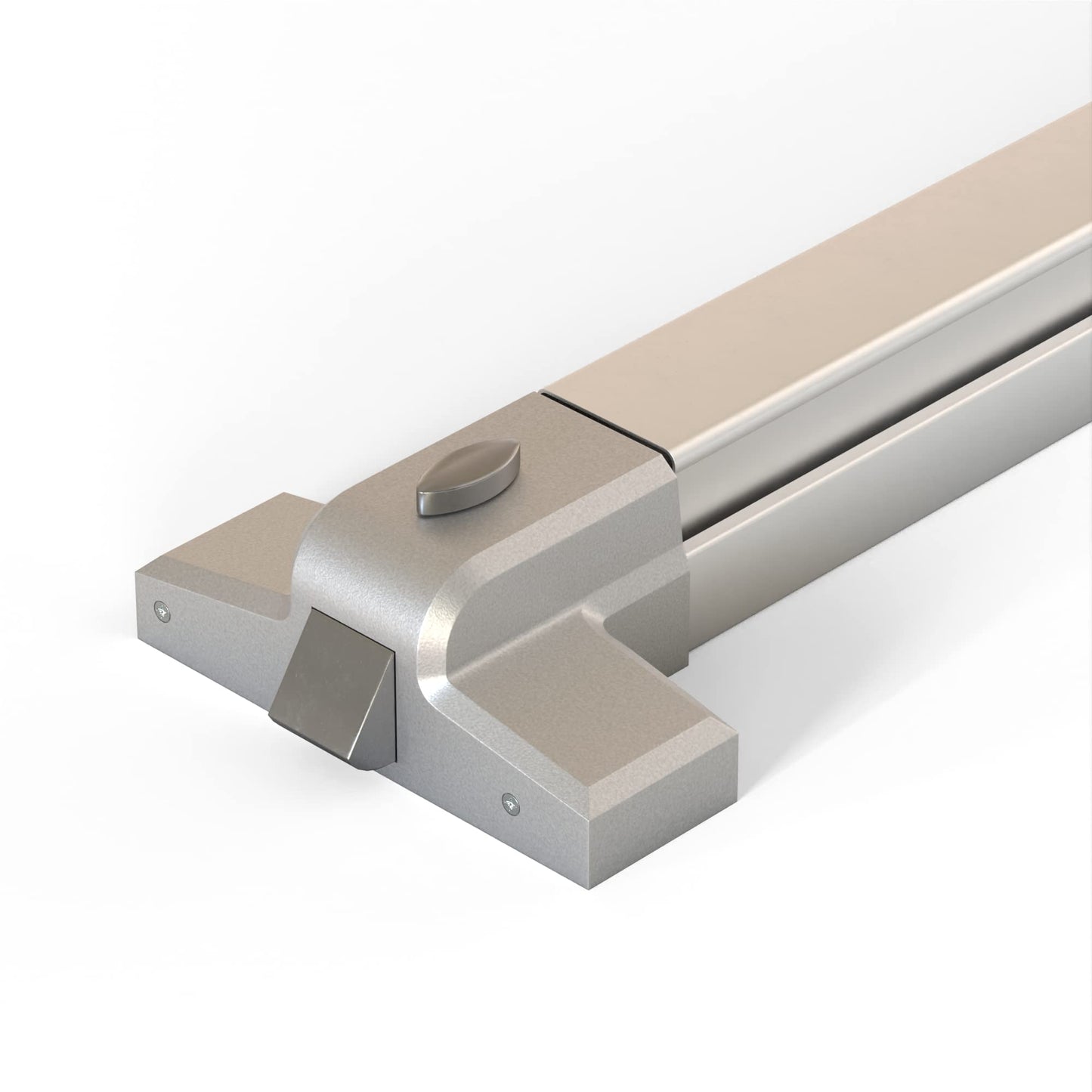 LANITI Hardware Push Bar Stainless Steel Commercial Emergency Exit Bar Panic Exit Device Suitable for Wood Metal Door Exterior Locking Lever Trim. (Lock Cylinder - Without Alarm)