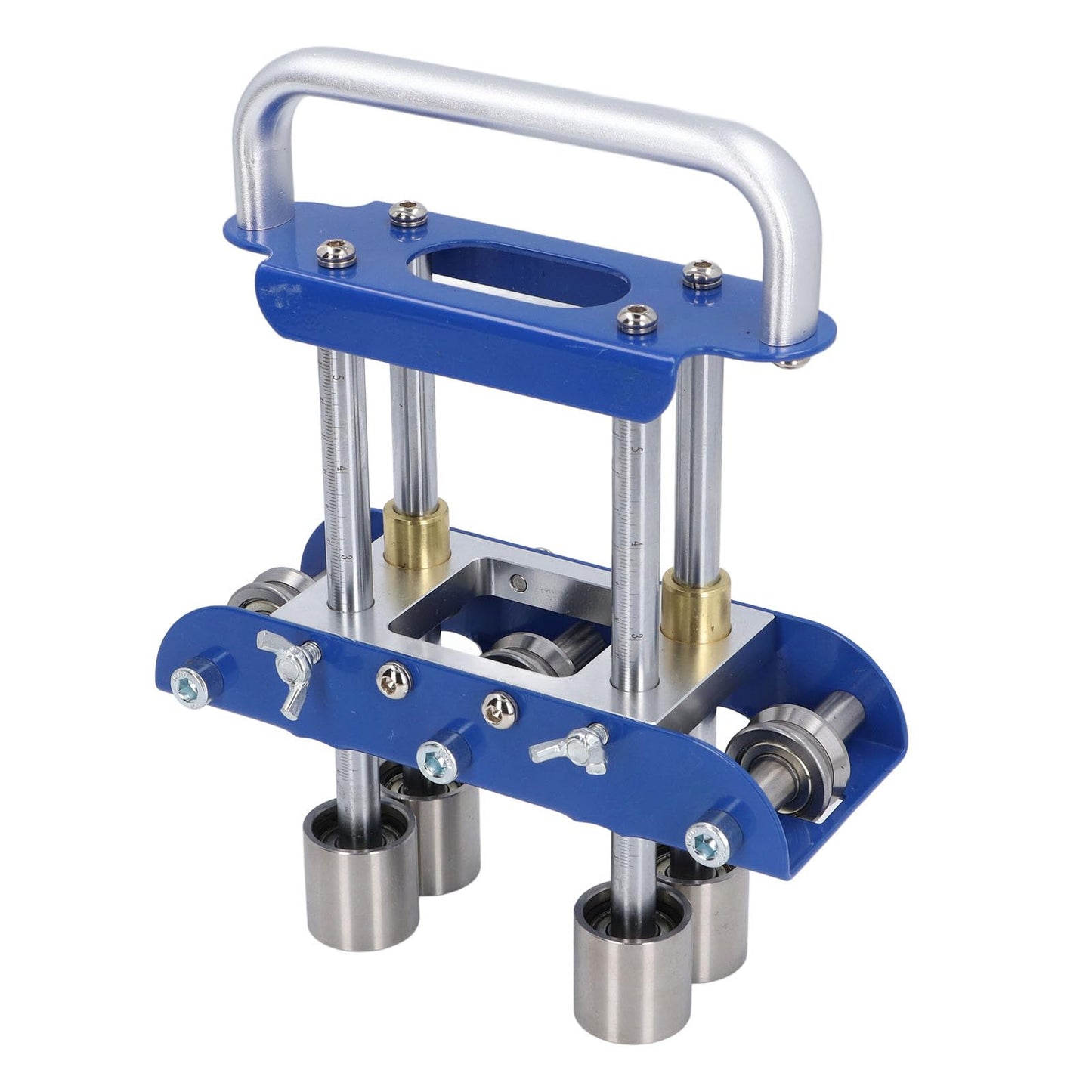 Manual Roll Bender, 3 Station Roller for Sheet Metal, Bending Machine with 0-90 Degree Angle, for Roofing Materials, Rain Diverters and Gutters