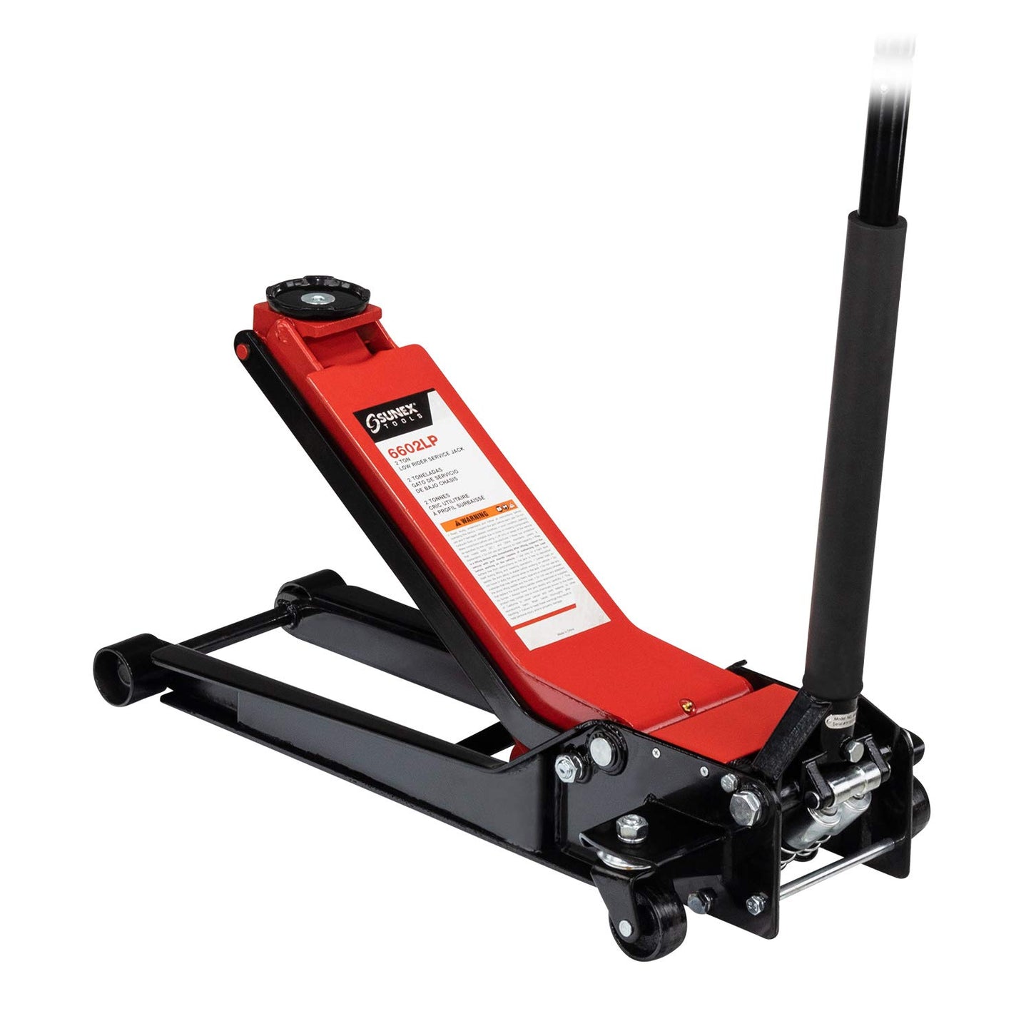 Sunex 6602LP 2 Ton Low Rider Steel Service Jack & BIG RED T43202 Torin Heavy Duty Steel Jack Stands: 3 Ton (6,000 lb) Capacity Car Lifting Stand,1 Pair (Not Suitable for SUV,Truck)