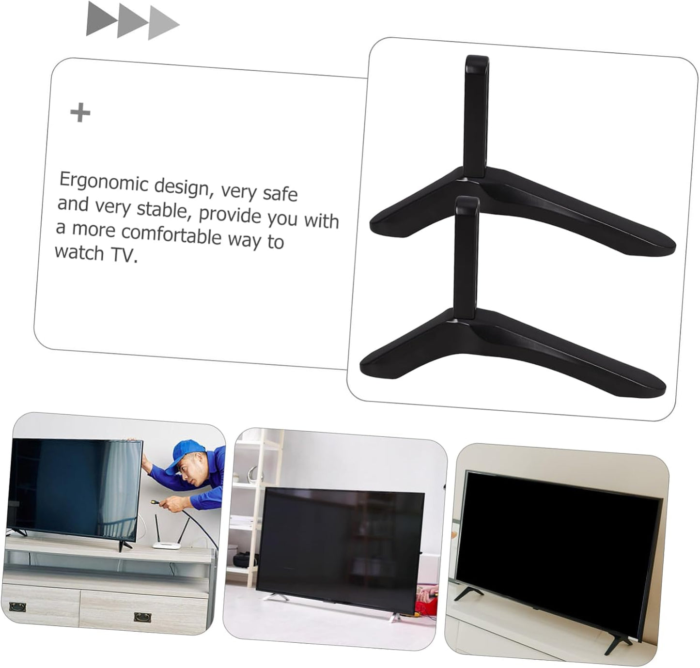 SOLUSTRE Portable TV Stand - Easy Installation with Hidden Viewing Frame