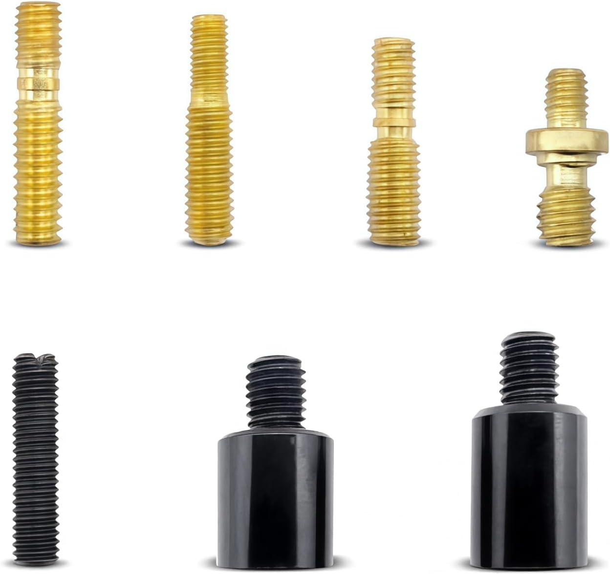 Fiknonk 7 PCS Car Antenna Screws Adapter Kit, Waterproof Billet Adapters, Metal Bullet Antenna Screws with Different