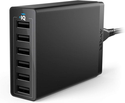 Anker 60W Desktop Charger - 6-Port USB Charging Hub for iPhone, iPad, MacBook & More