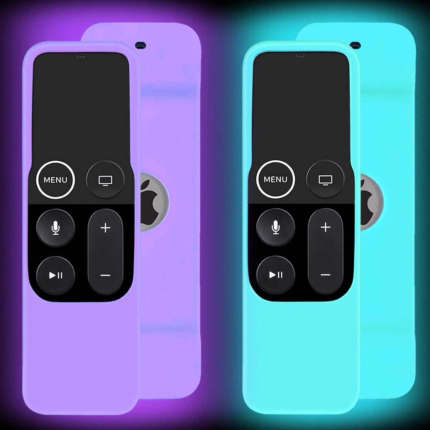Lambcare 2 Pack 4K/ 4th Case Compatible with Apple TV Gen Remote Light Weight Anti-Slip Shock Proof Silicone Cover
