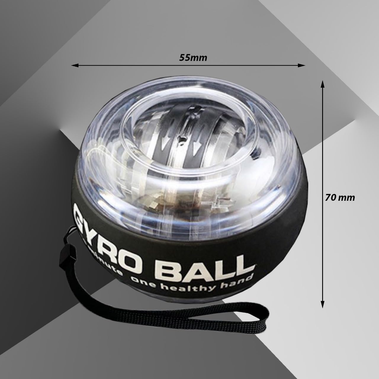 Torque Ball Hand Exerciser Auto Start, Wrist Strengthener & Gyro Ball for Martial Arts, Forearm Workout, Forearm Exerciser, Hand Strengthening Devices, Gyroscope, Vital Sports Gifts with Led Light,