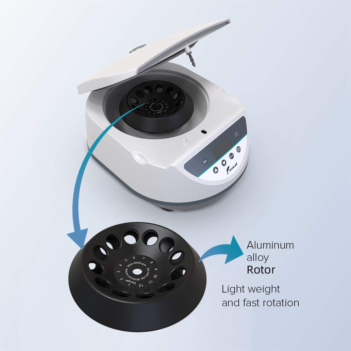 Digital Lab Centrifuge Machine for PRP Benchtop Centrifuge for Laboratory 12x5ml/10ml Tube,500-4000rpm w/Timer