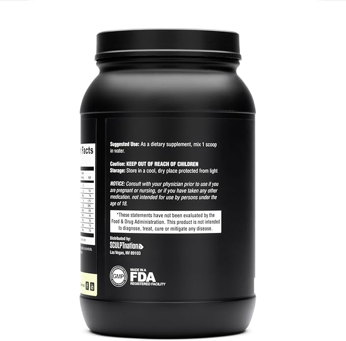 Sculpt Nation by V Shred Protein Powder (Vanilla) - Premium Whey Protein Powder Vanilla and BCAAs to Support Muscle Building and Recovery - 30 Servings