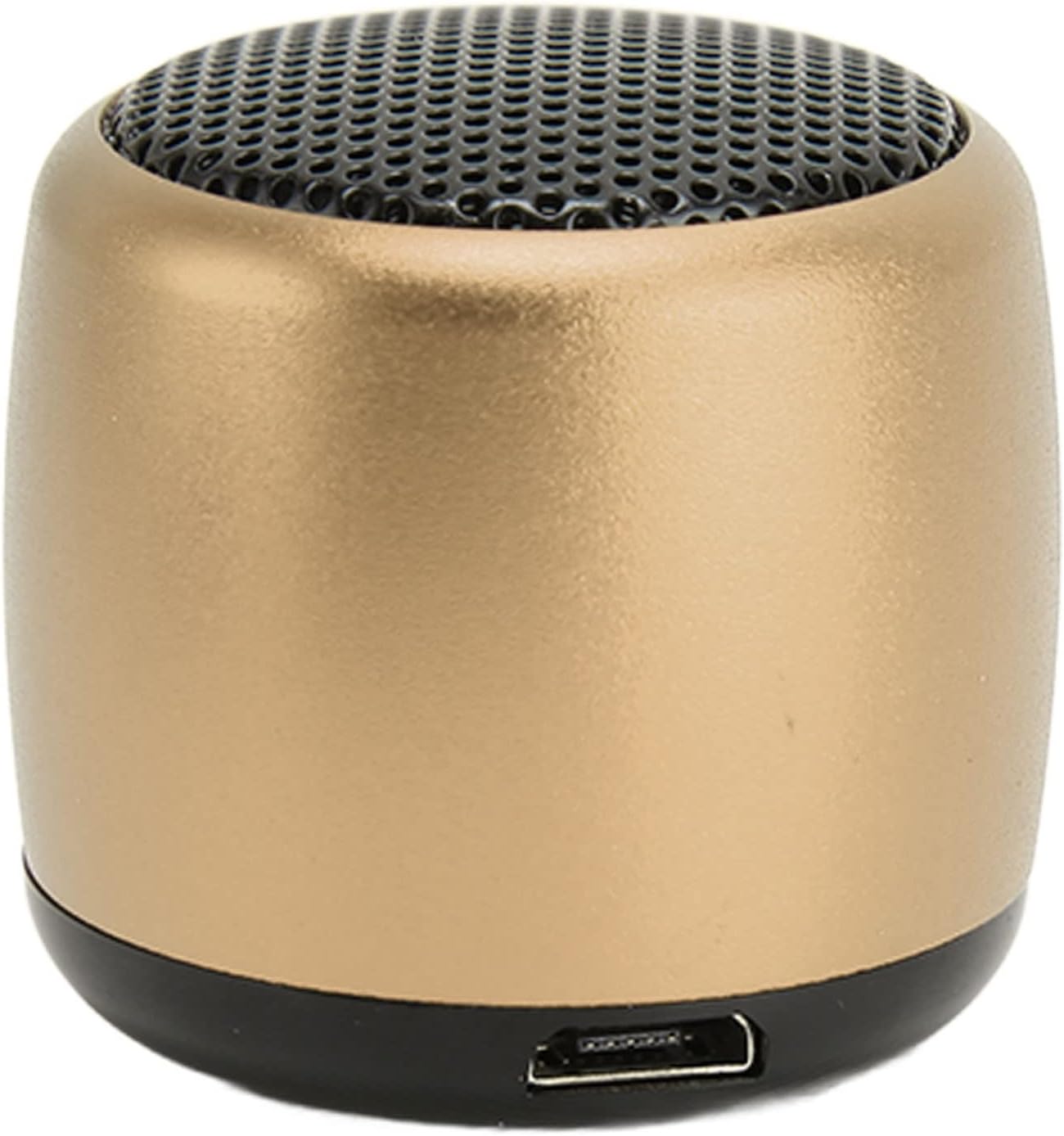 Zopsc 5.0, Mini Speaker, Portable BT Heavy Subwoofer, USB Rechargeable, Gold, for Travel, Dorm, Kitchen