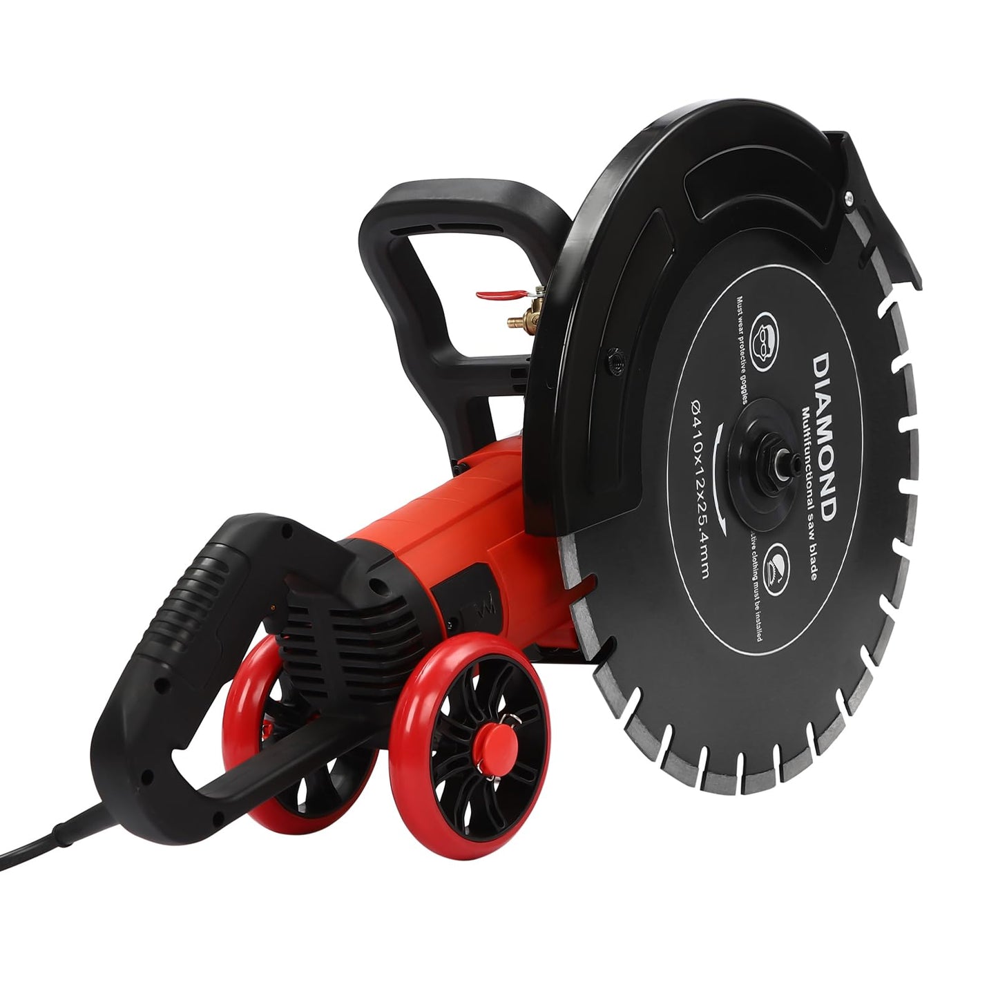 Electric Concrete Saw, 16" Wet/Dry Disk Saw Cutter 4000W Circular Concrete with Water Line, Water Pump and Blade 6.5" Cutting Depth for Stone, Brick, Porcelain, Concrete