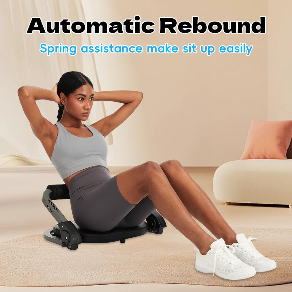 Fairgom Ab Machine for Home Gym, Abs Workout Equipment for Sit Up Exercise, Ab Trainer Machine with Resistance Bands, Abdominal Exercise Equipment for All Ages
