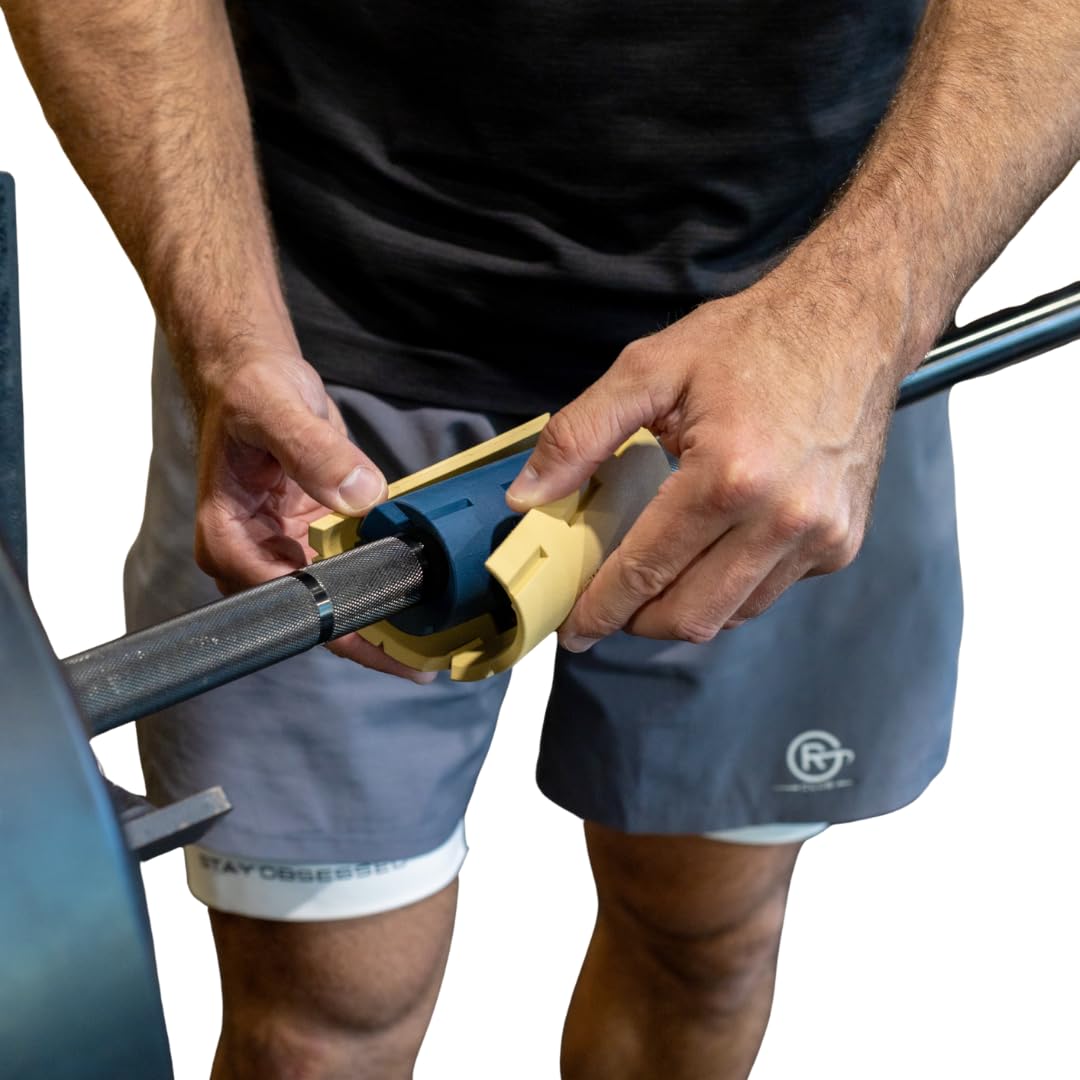 Tribus 2-in-1 Thick Grips for Dumbbells & Barbells (2.05" & 2.44”) — Thick Grips for Dumbbells Bars & Fitness Equipment — For Grip Strength & Arm Training, Non-Slip Heavy Duty Rubber