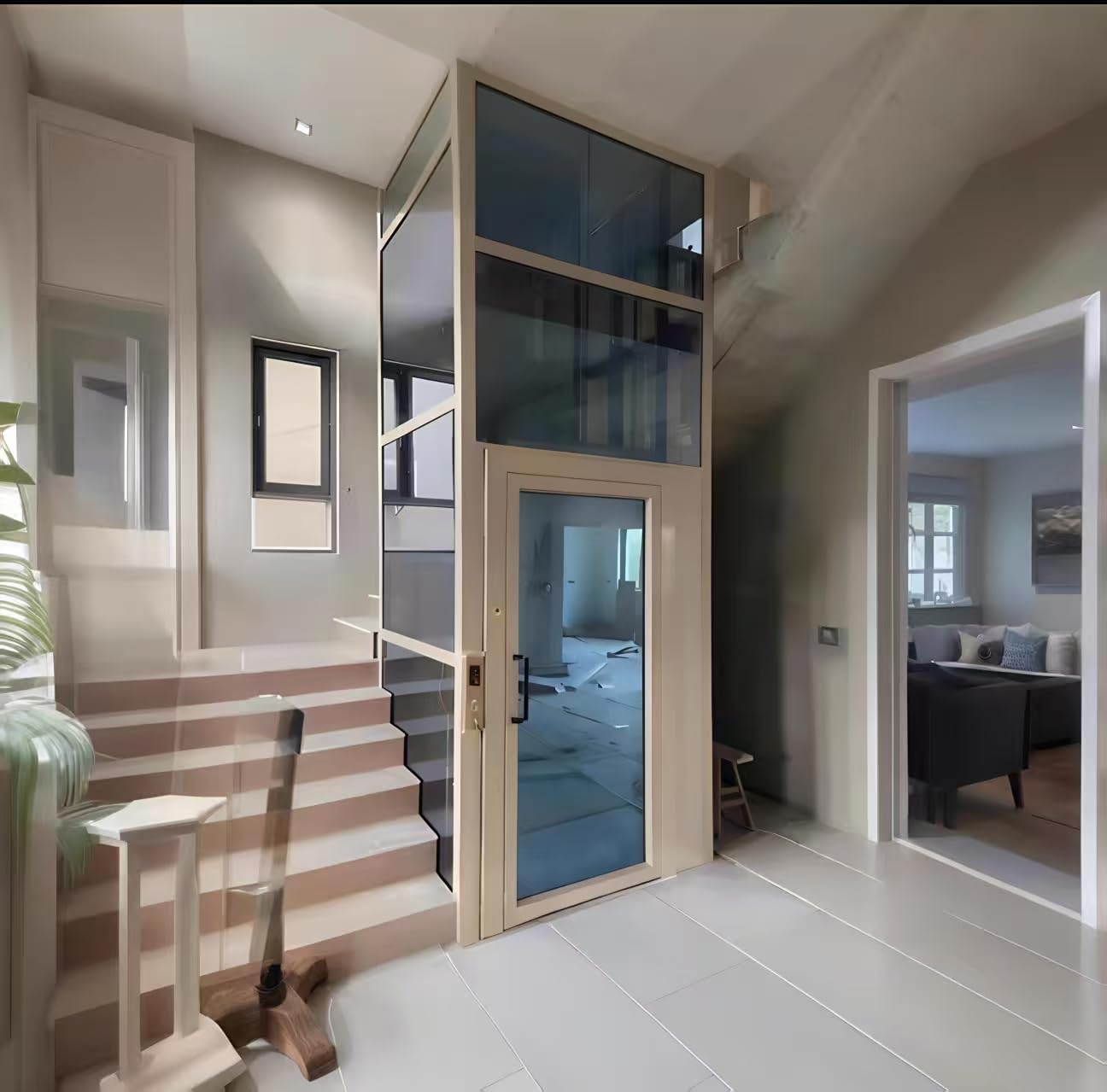 Residential Home Elevator Wheelchair Accessible Lift System Seniors Disabled Custom Tailor-Made Compact Space-Saving Design Multi-Floor Indoor Vertical Platform