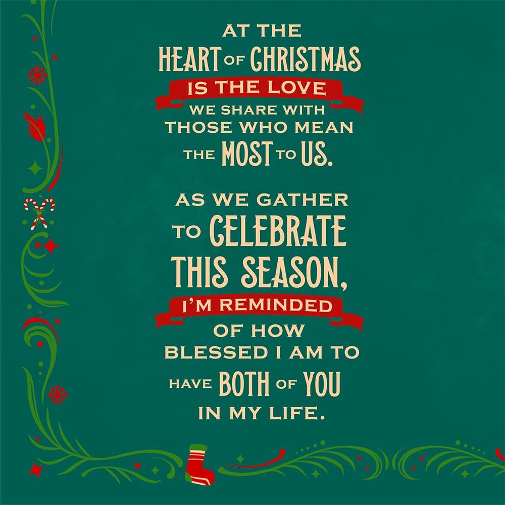 Prime Greetings Christmas Card for Brother and Sister-In-Law - Eco-Friendly Thick Card Stock, 5in x 7.75in