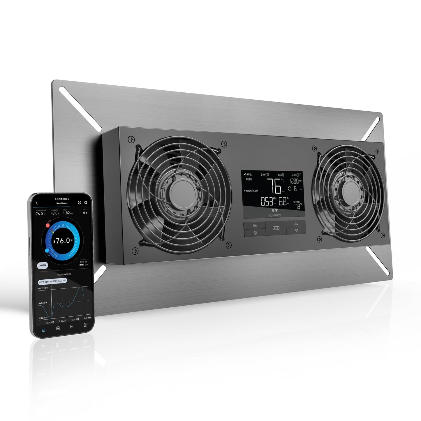 AC Infinity AIRTITAN T8, Crawlspace Basement Ventilator Fan, with WiFi App-Compatible Temperature Humidity Controller, IP-55 Rated, Exhaust