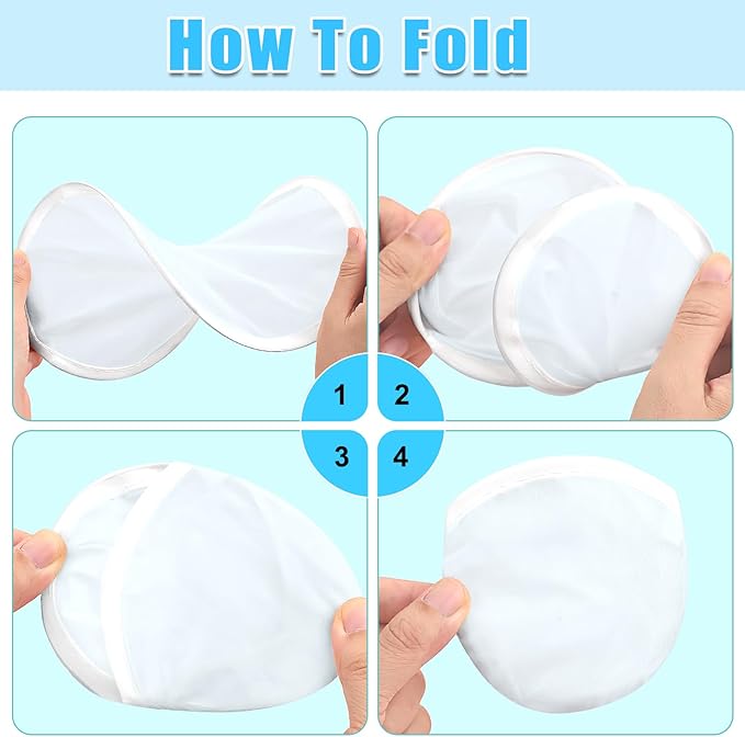 Mototo 30 Pieces Foldable Flying Disc Fans with Bag Folding Pocket Toy Set DIY Creative Gift Handheld Fabric Fan for Fun Party Favors Summer Outdoor Activity Game Halloween, White