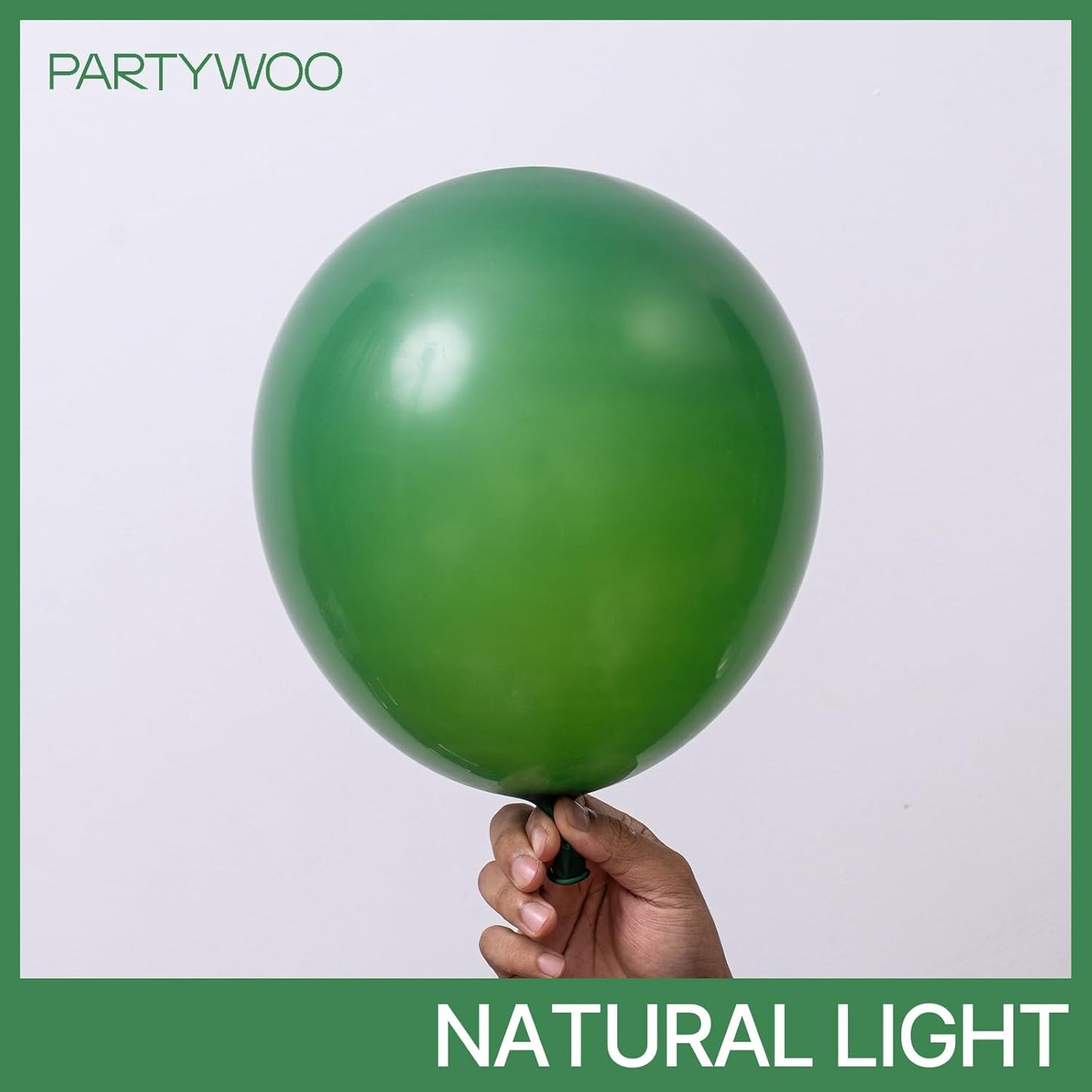 PartyWoo Dark Green Balloons - 100pcs 12 Inch Emerald Forest Green for Weddings & Celebrations