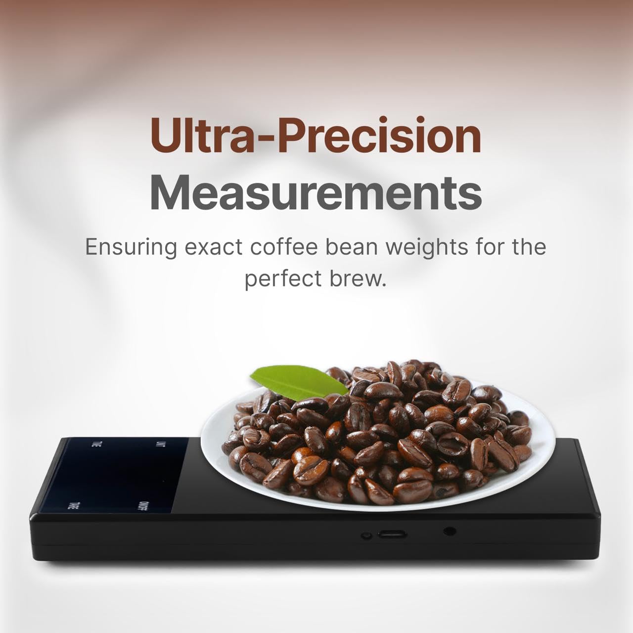 ZAKTAB Coffee Scale with Timer - High Precision Gram Scale, 3KG Capacity, 0.1g Division, Touch Button, Heat Resistant, Timer Function, Zero/Tare, Overload & Low Power Indicator, Auto Off