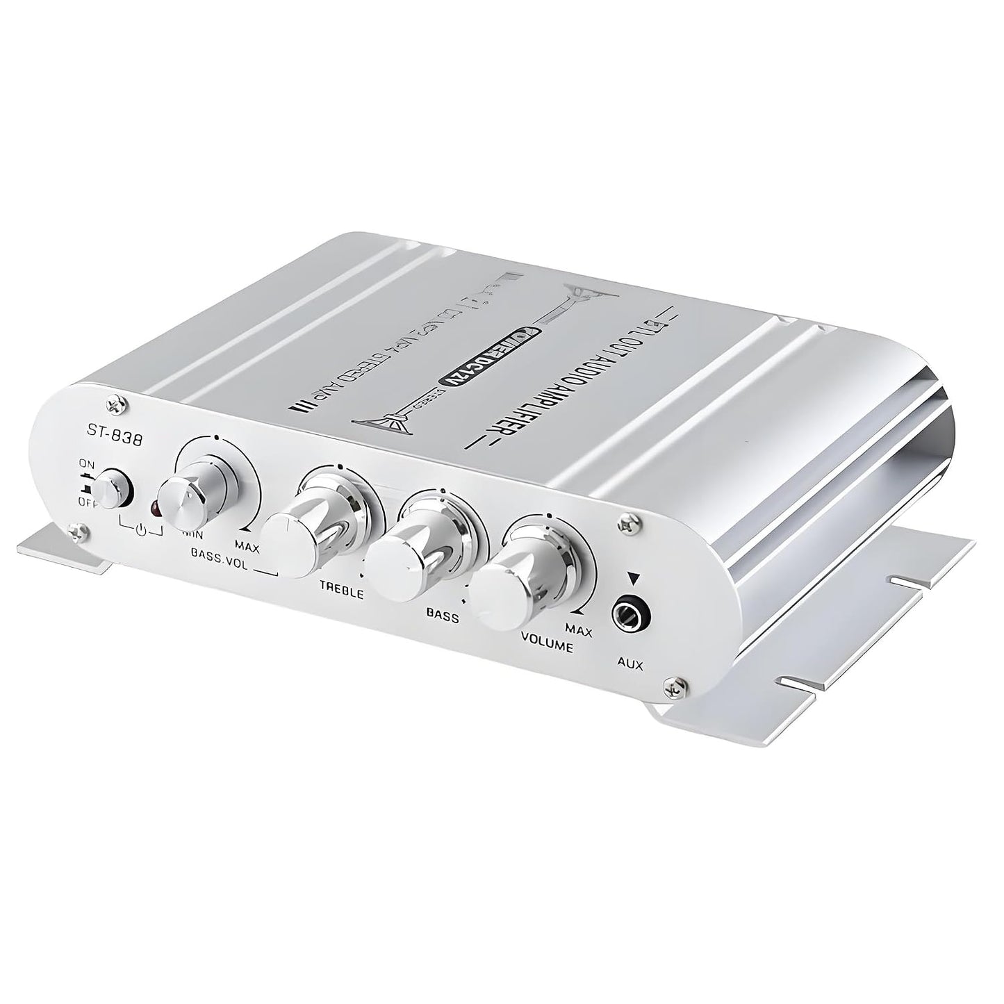 VQP 2.1 20W+20W+40W 12V 2A MP3 MP4 Channel Mini Amplifier, Hi-Fi Power Amplifier, DC Subwoofer Amp Stereo, Bass Treble