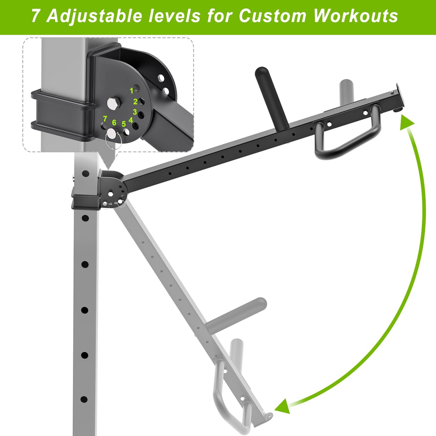SELEWARE Adjustable Lever Arms Jammer Arms for 3'' x 3'' Power Racks with 5/8" or 1" Holes, Heavy Duty Versatile Lever Arm Attachment for Gym Rows, Pushes, Deadlifts, Belt Squats, Curls and More