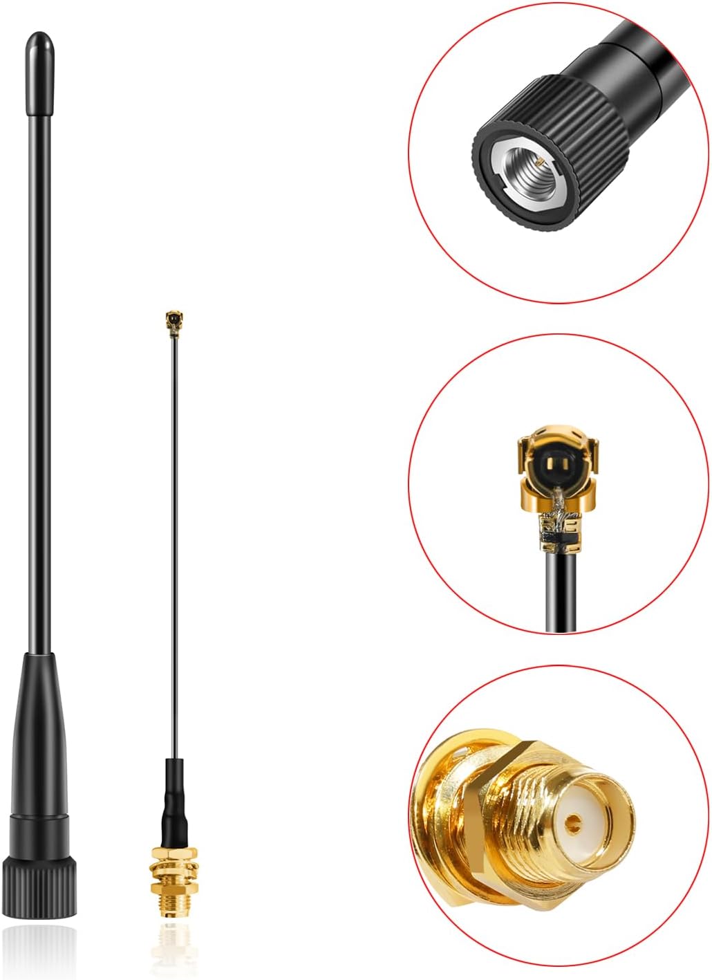 slinkdsco 915MHz 10dBi 17cm (2 Sets), Meshtastic LoRa Whip Antenna Gain, Long Range SMA Male Omni Antenna