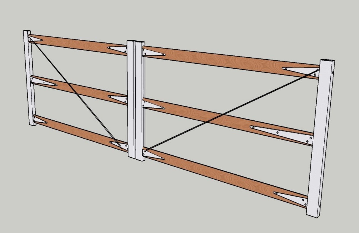 Estate Swing Gate Frame Kit (Dual Frame kit) up to 20ft in Width (up to 10ft Each Side)