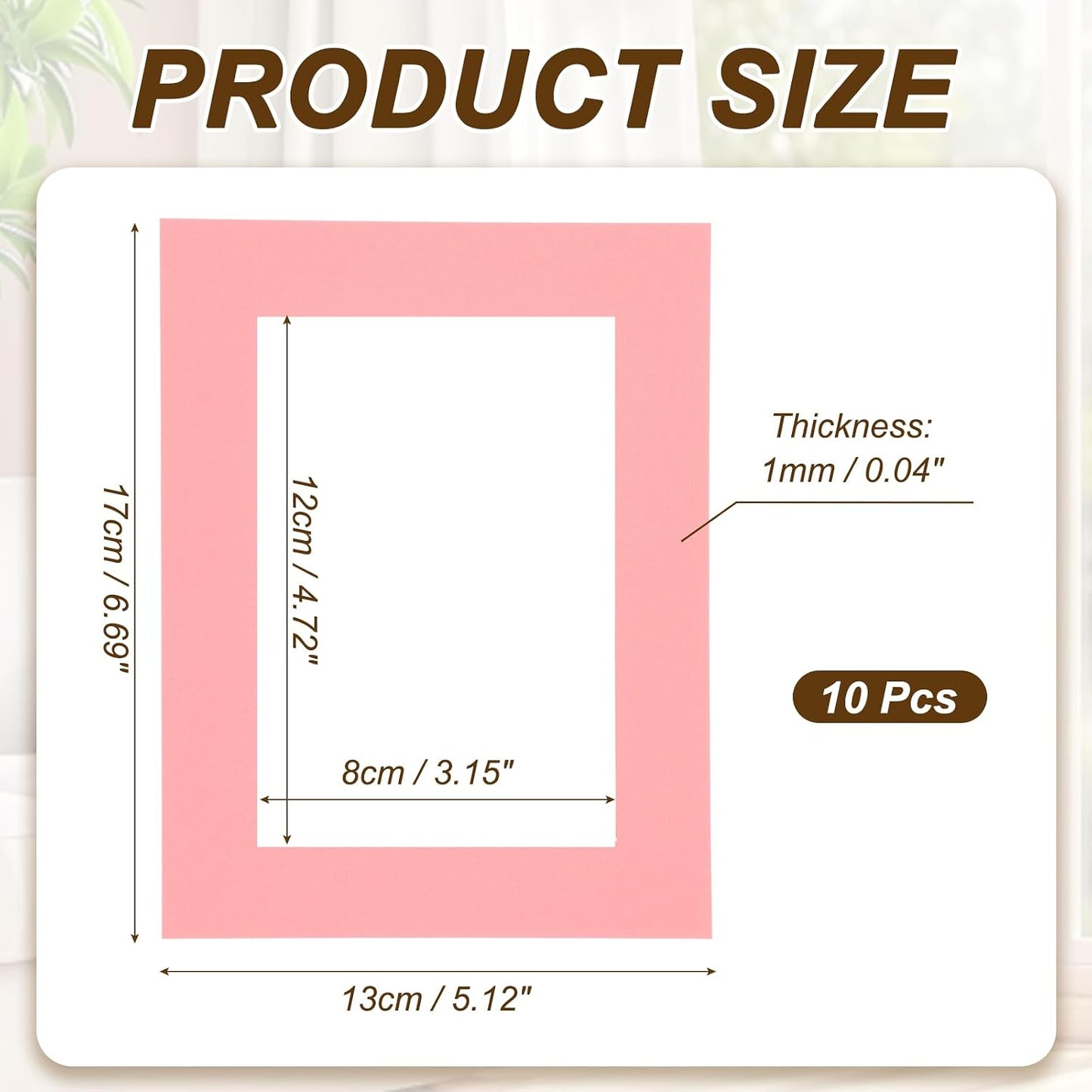 10 7 5 Inch uxcell Pcs Picture Frame Mats, x Picture Mats for Frames, Photo Mattes Angled Cut Board for Photos Prints