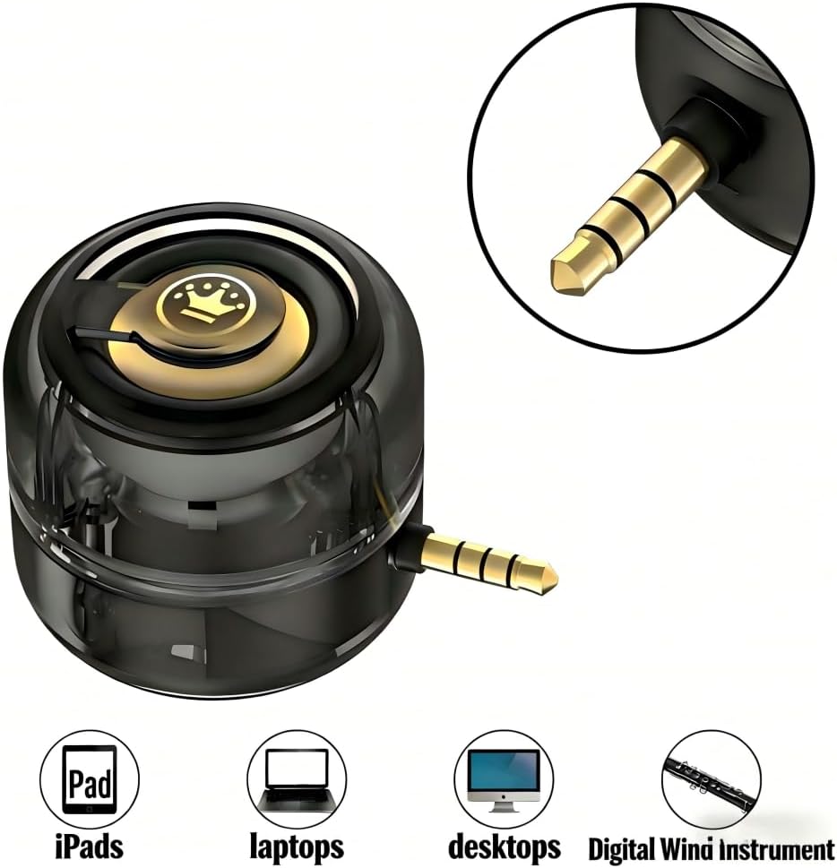 YOBCHYUD 2026 3.5mm MP4 Portable Speaker,Small Speakers with Aux Input Jack,Plug-in Mini Speaker,Sutable