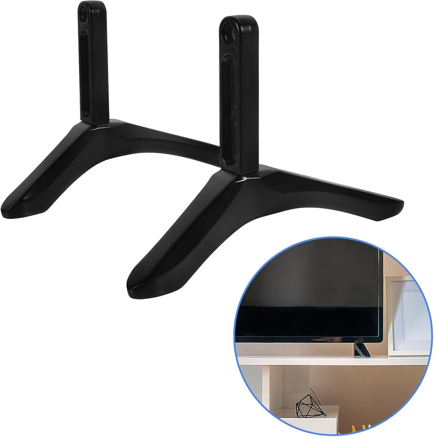 UTHCLO TV Support Stand Bracket with Screws Desktop TV Pedestal Feet Base Suitable for Living Room and Office Use