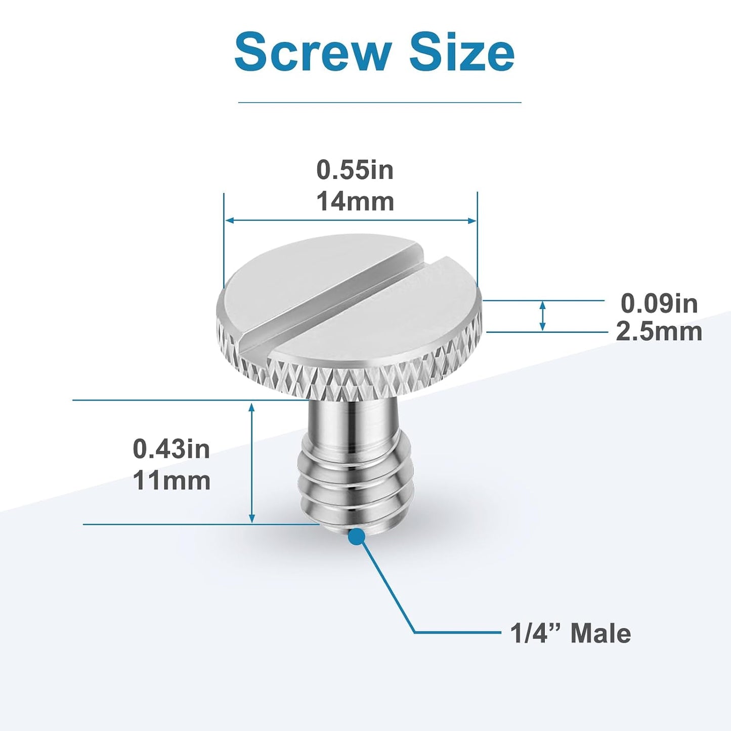 LANXIRE 1/4"-20 Camera Quick Release Screw Adapter for DSLR Camera, Durable Tripod Screw Connector, Tool-Free