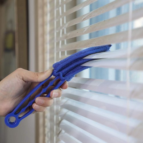 Hiware Window Blind Cleaner Duster Brush - 5 Microfiber Sleeves for Efficient Dusting | Ideal for Shutters & Air Conditioners
