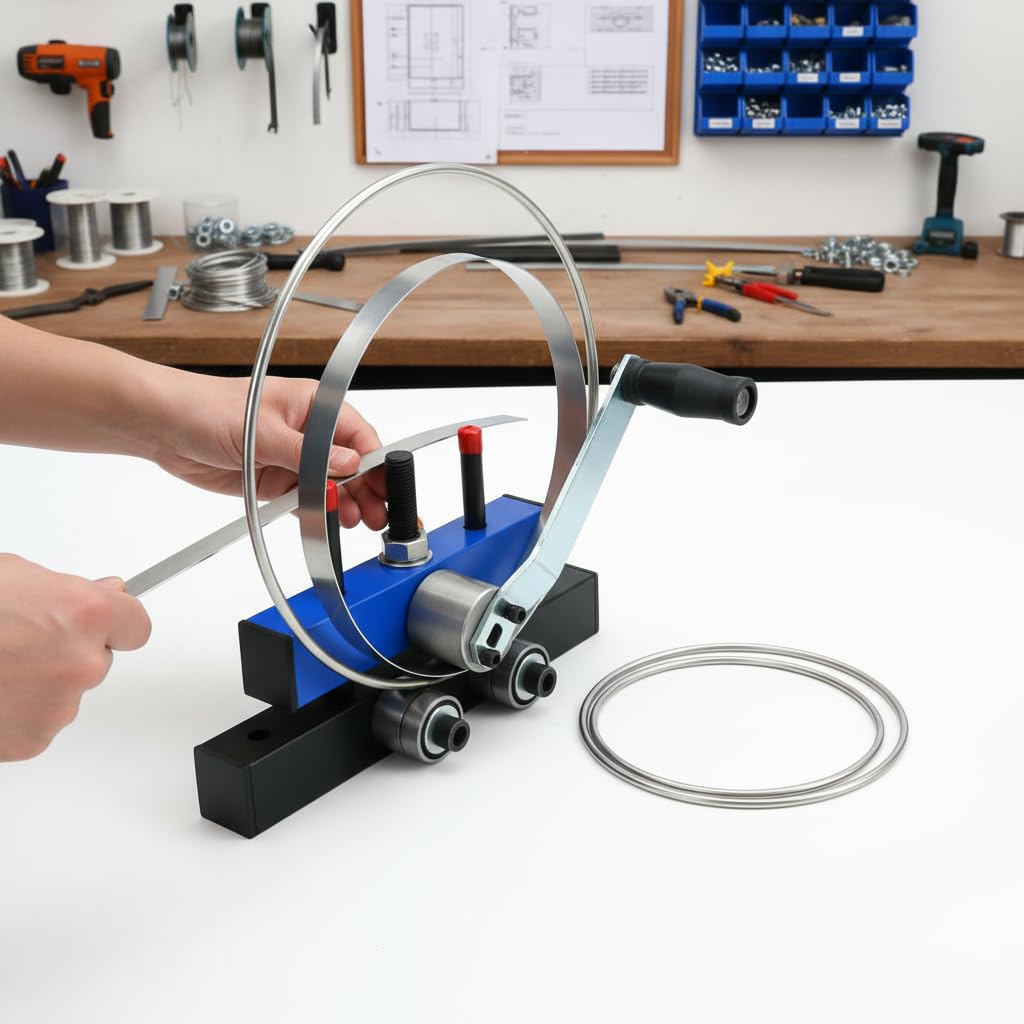 Manual Roller Bender For Steel Plate and Sheet Metal - Tube Bender, Rebar Bender, Fender Roller Tool, Screen Roller Tool, Rolling Machine - Ideal for Industrial, DIY, and Home Decoration Projects