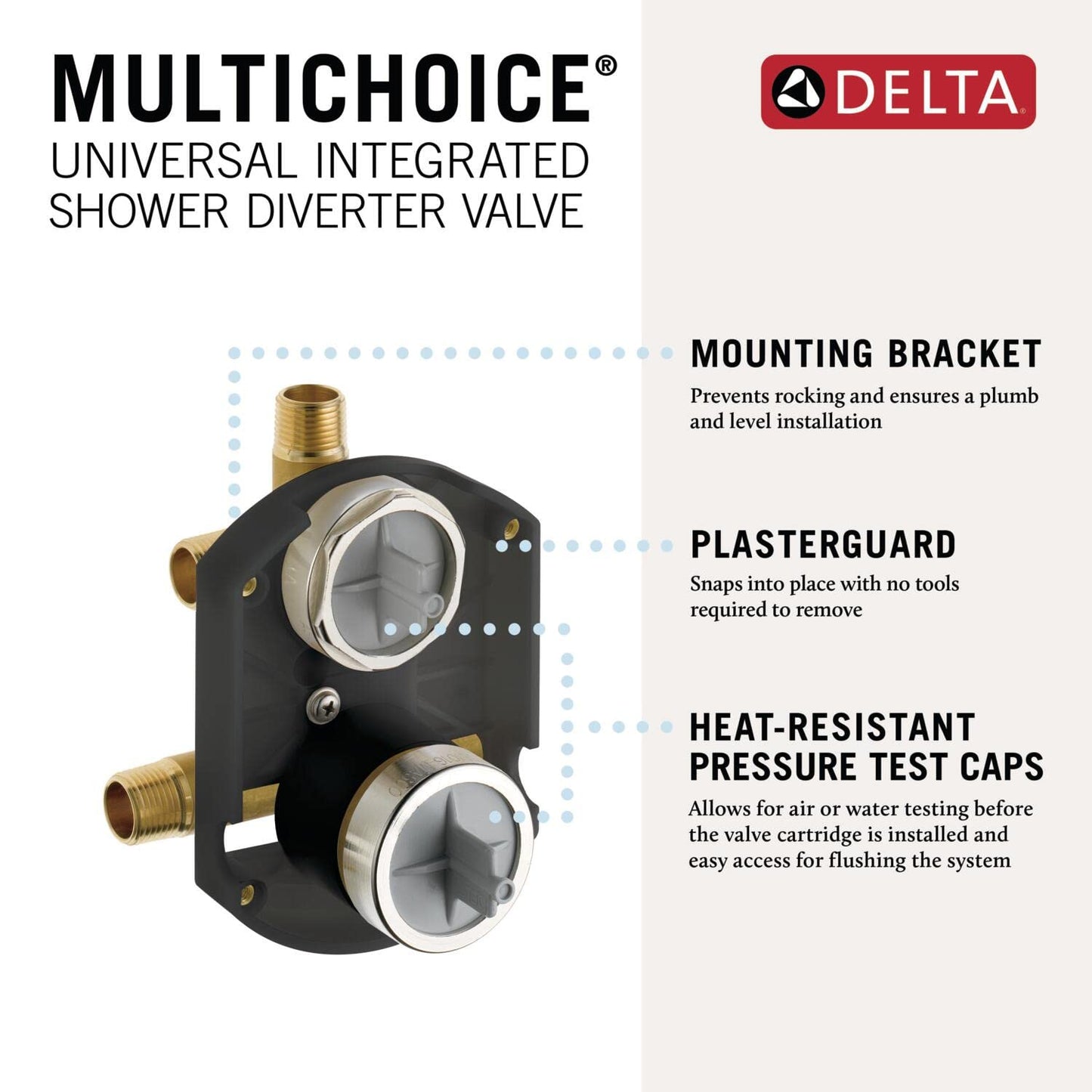 DELTA FAUCET Other MultiChoice Universal Integrated Shower Diverter Rough Universal Inlets/Outlets, Champagne Bronze