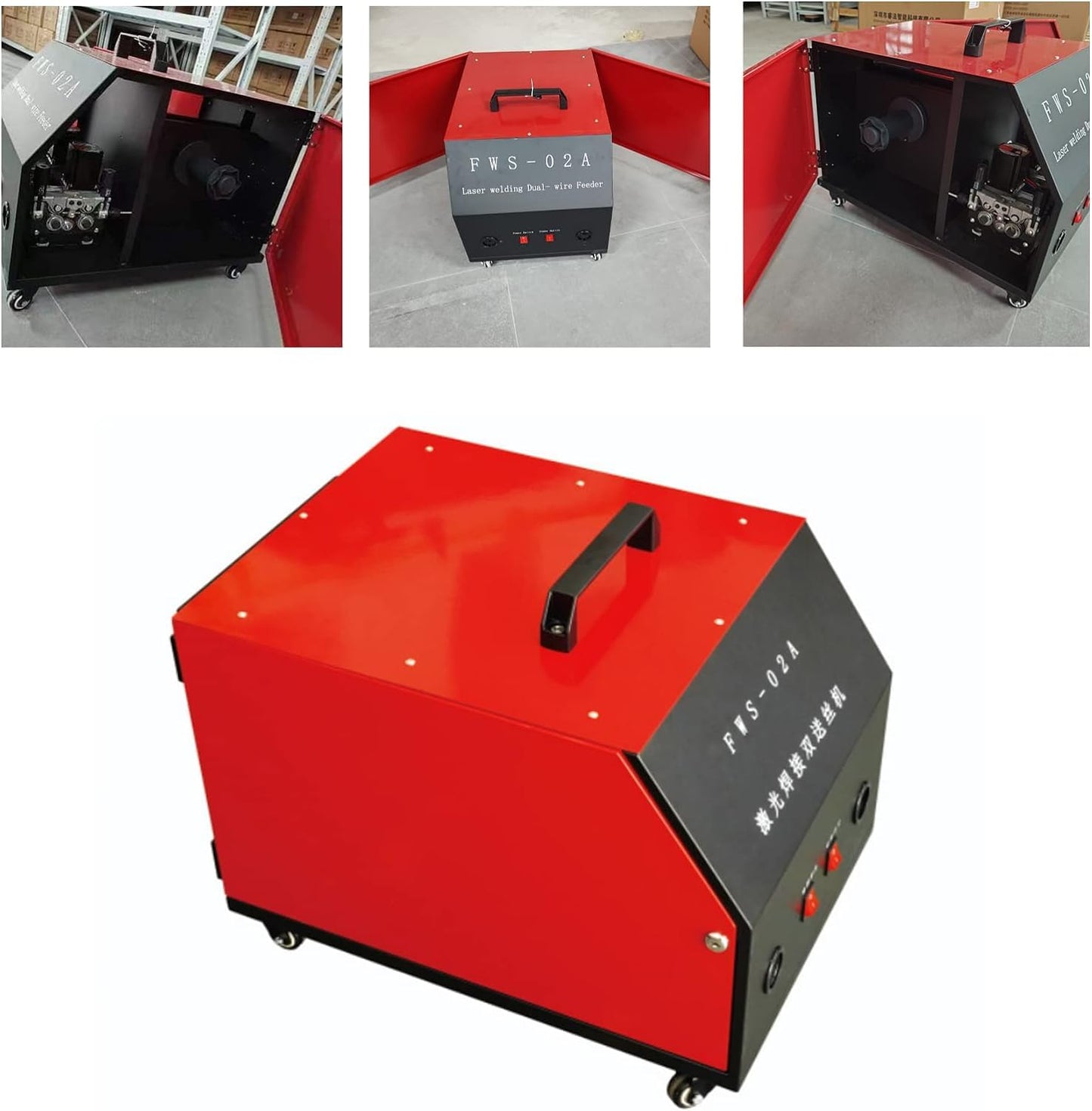 US Stock 2000W Laser Welding Machine 4 IN1 Double Wobble Laser Welder & Double Wire Feeder Handheld Laser Cleaner, Cutter, Weld Seam Cleaning for Aluminum, Stainless Steel, Carbon Steel, etc.