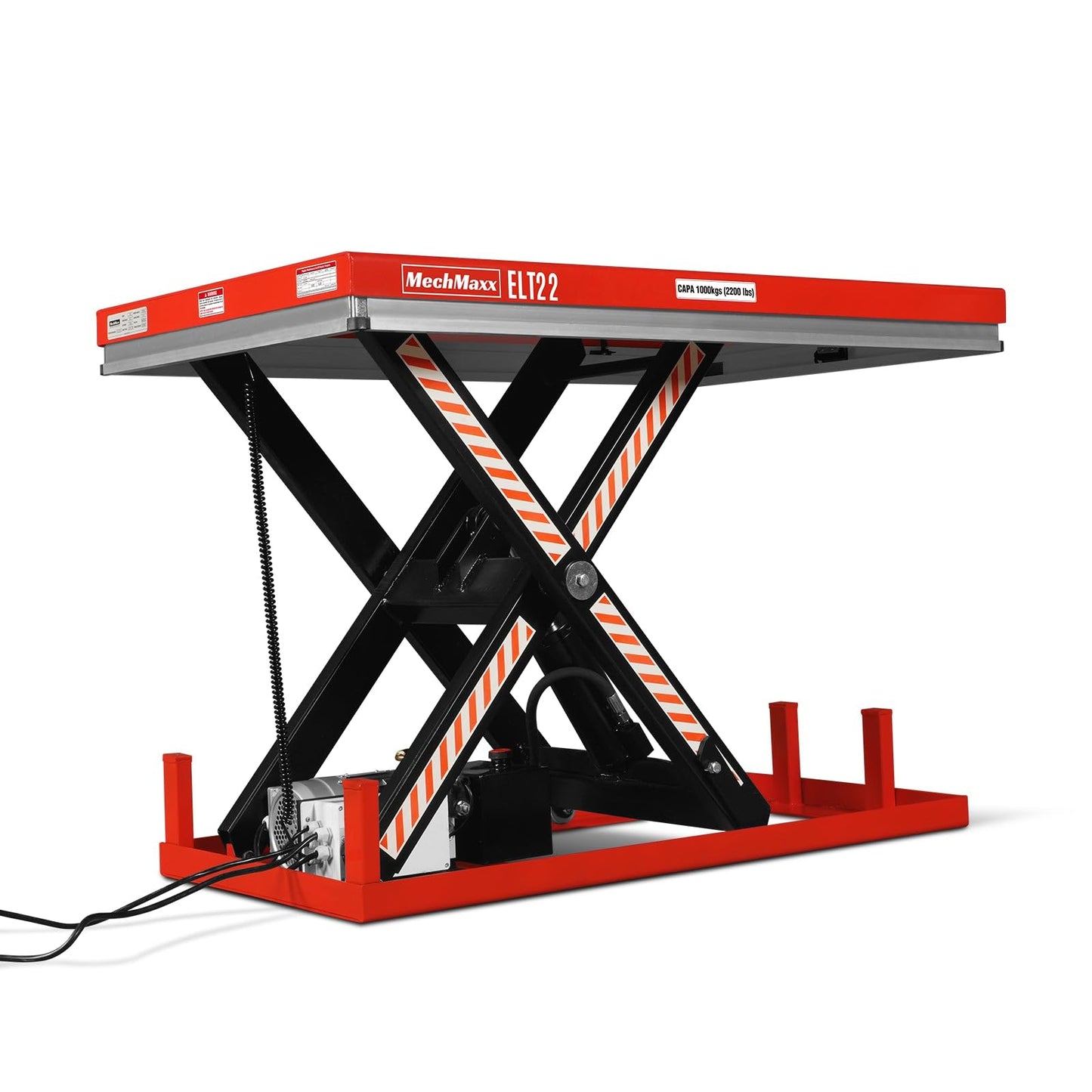 Mechmaxx 2200lb Capacity Stationary Electric Hydraulic Lift Table, 51.2” x 32.3”Platform, 39.4”Lift Height,UL Certified Motor,Model ELT22