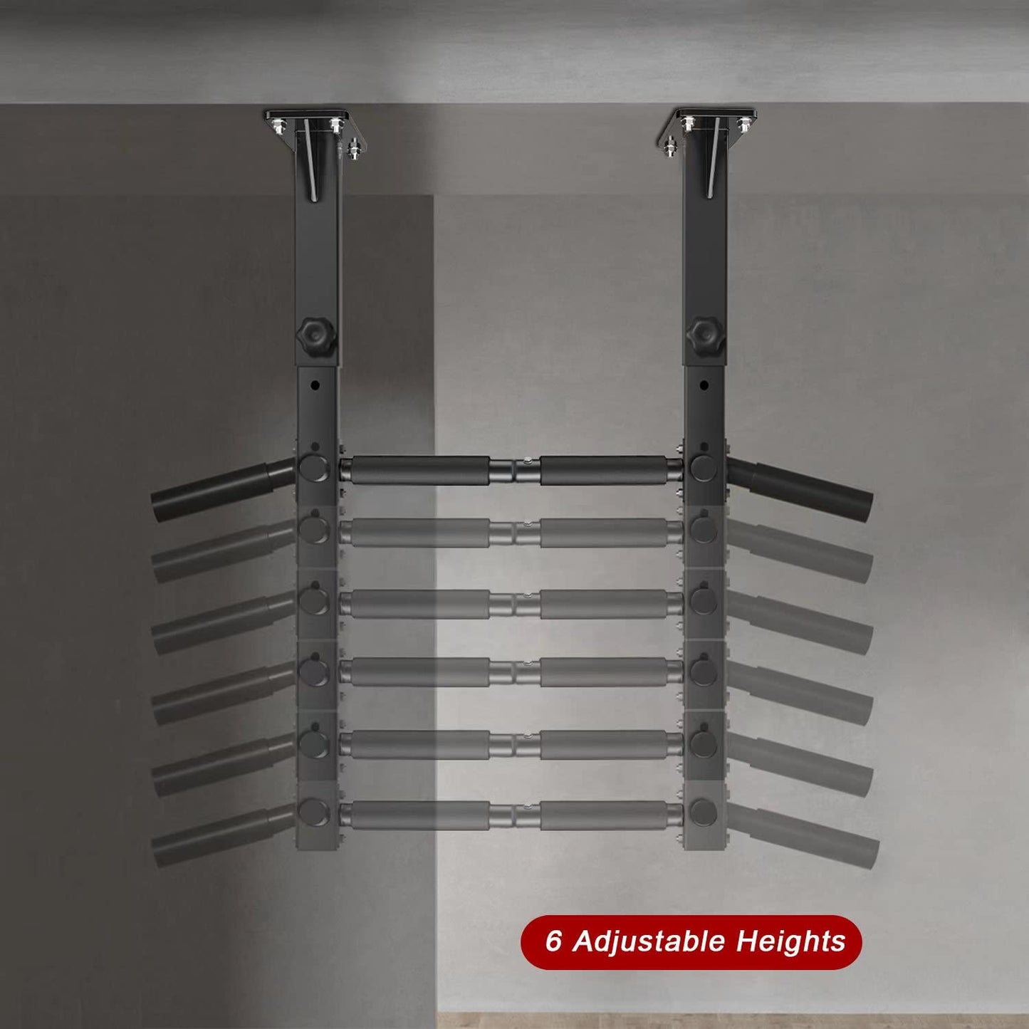 Wall Mount Pull Up Bar, Joist Mount Pull Up Bar, Beam and Rafter Mounted Chin Up Bar for Home Gym With Wood Mount and Wall Mount Screws (Black2)