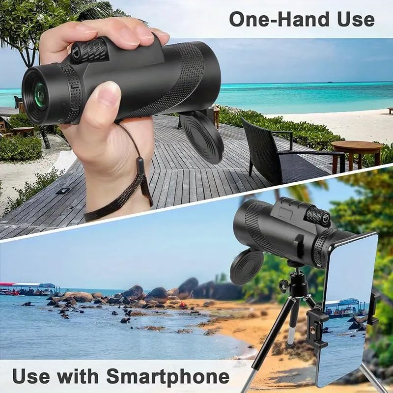 KFYSLEXA 80x100 Monocular Telescope High Powered Monoculars for Adults Compatible with Smartphones and Can Bird