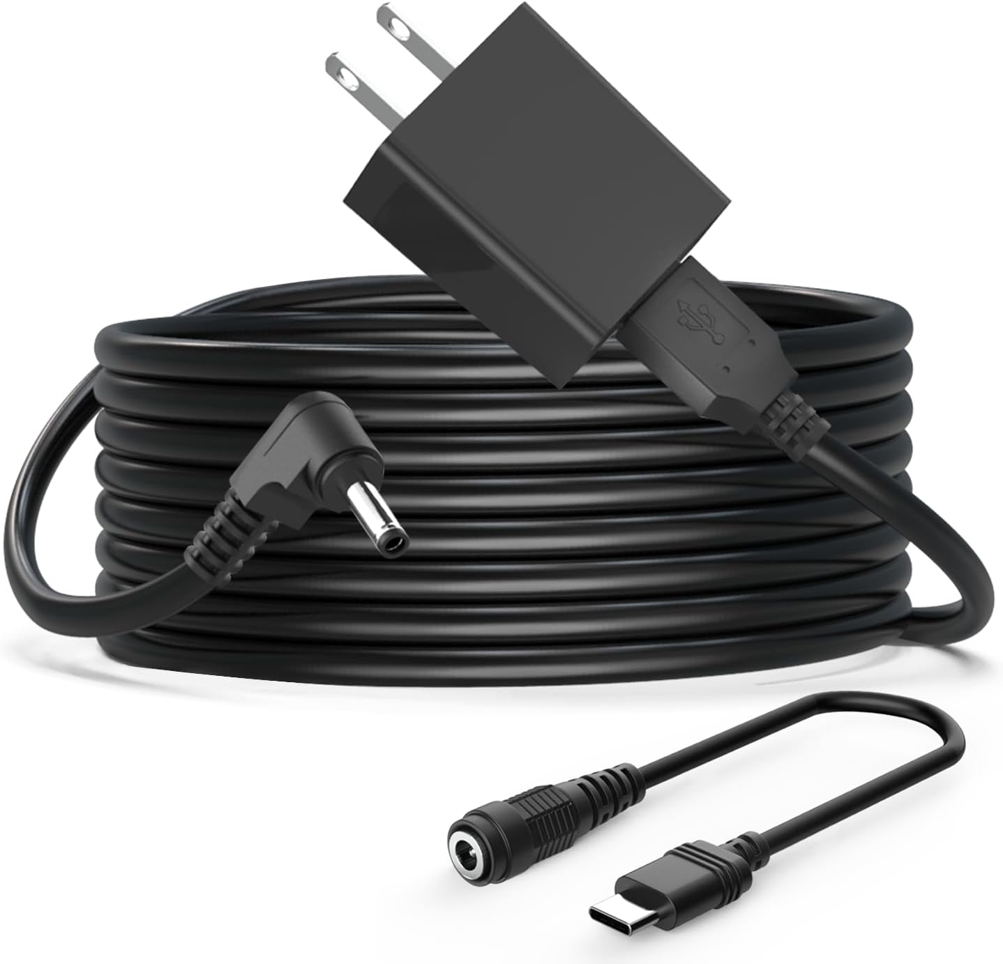 Cordro 13.2FT 3rd Gen/2nd Charger Cable Power Adapter Compatible with Ring Stick Up Cam Battery/Plug-in Gen & Ring Pan