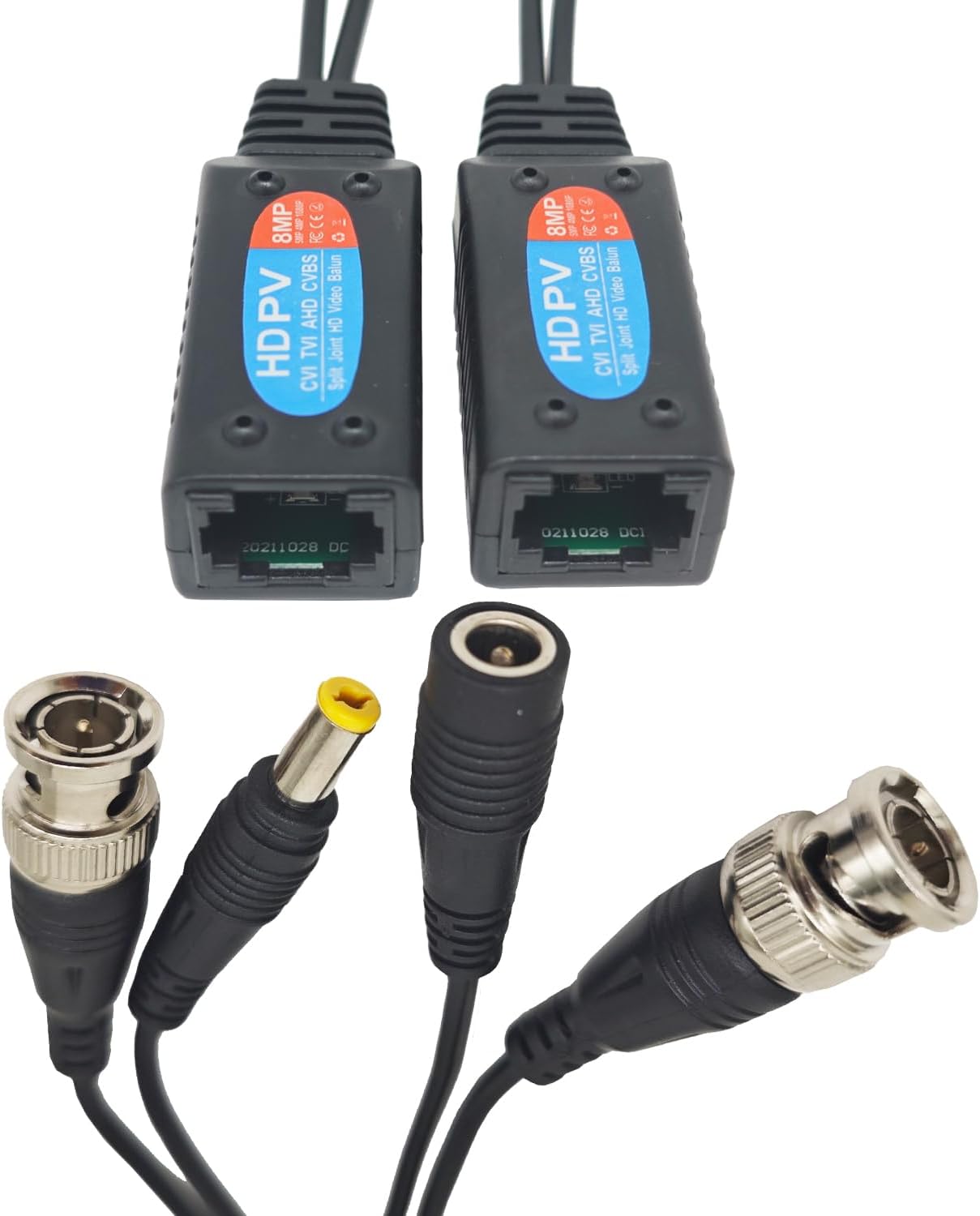 Douzime 4 RJ45 8MP RJ45 Pairs Passive Video Balun Transmitter HD-CVI/TVI/AHD/CVBS Connector BNC to Network Transceiver