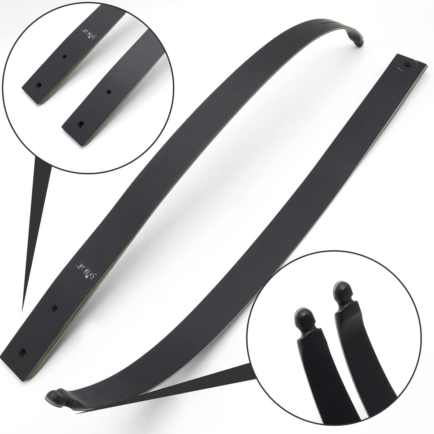 60 Inch Black Hunter Takedown Recurve Bow and Arrow 20-60Lbs Hunting Archery Bow Right Hand Wood Riser Practice Bow for Adult Target Training (25LBS)