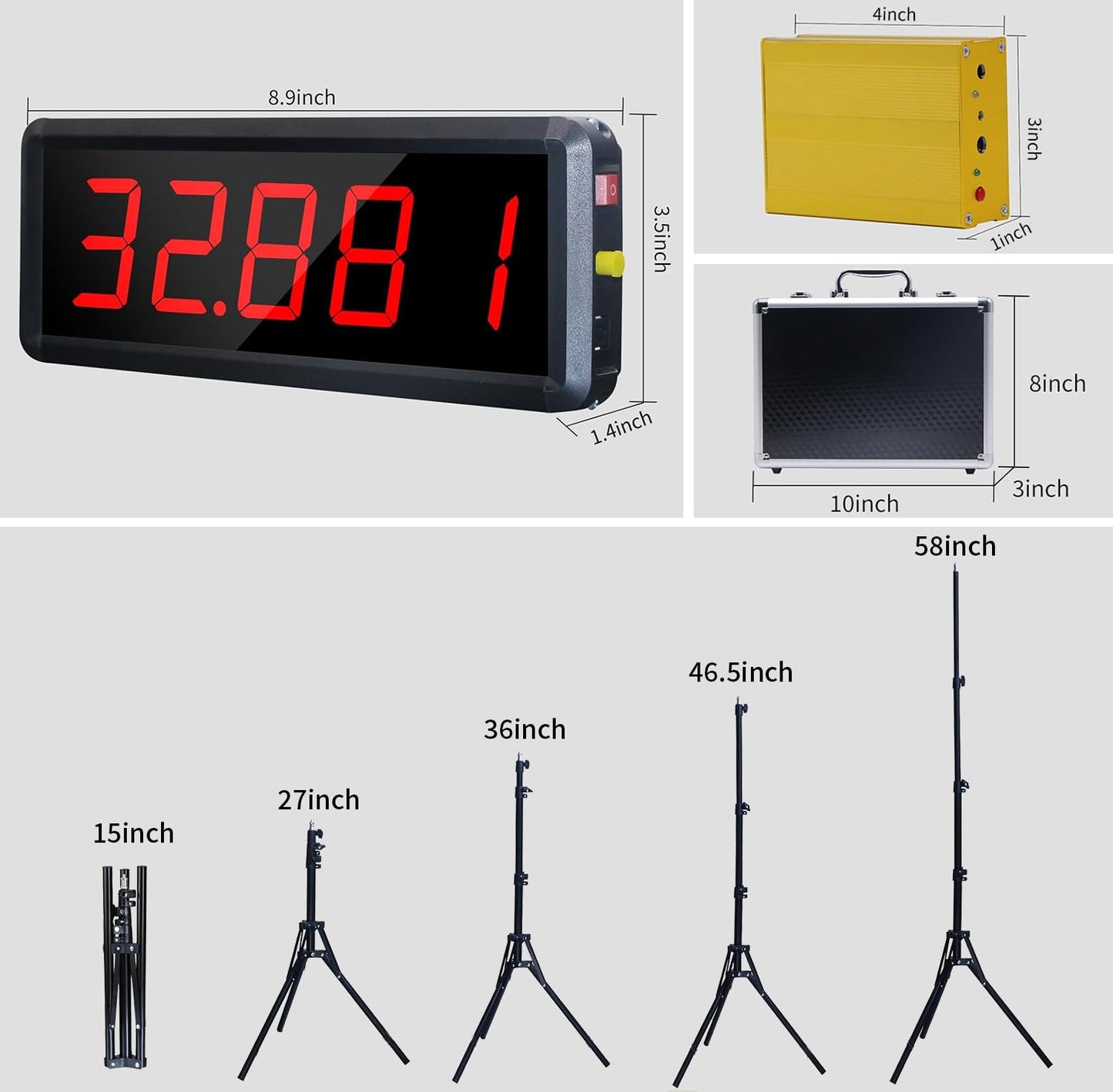Ousmile Wireless Laser Timer for Sprints, Stopwatch for Track 40 60 Yard Dash, Laser Sprint Timer System, Race Clock for Running/Track Field/Speed Tranning(High Stand)