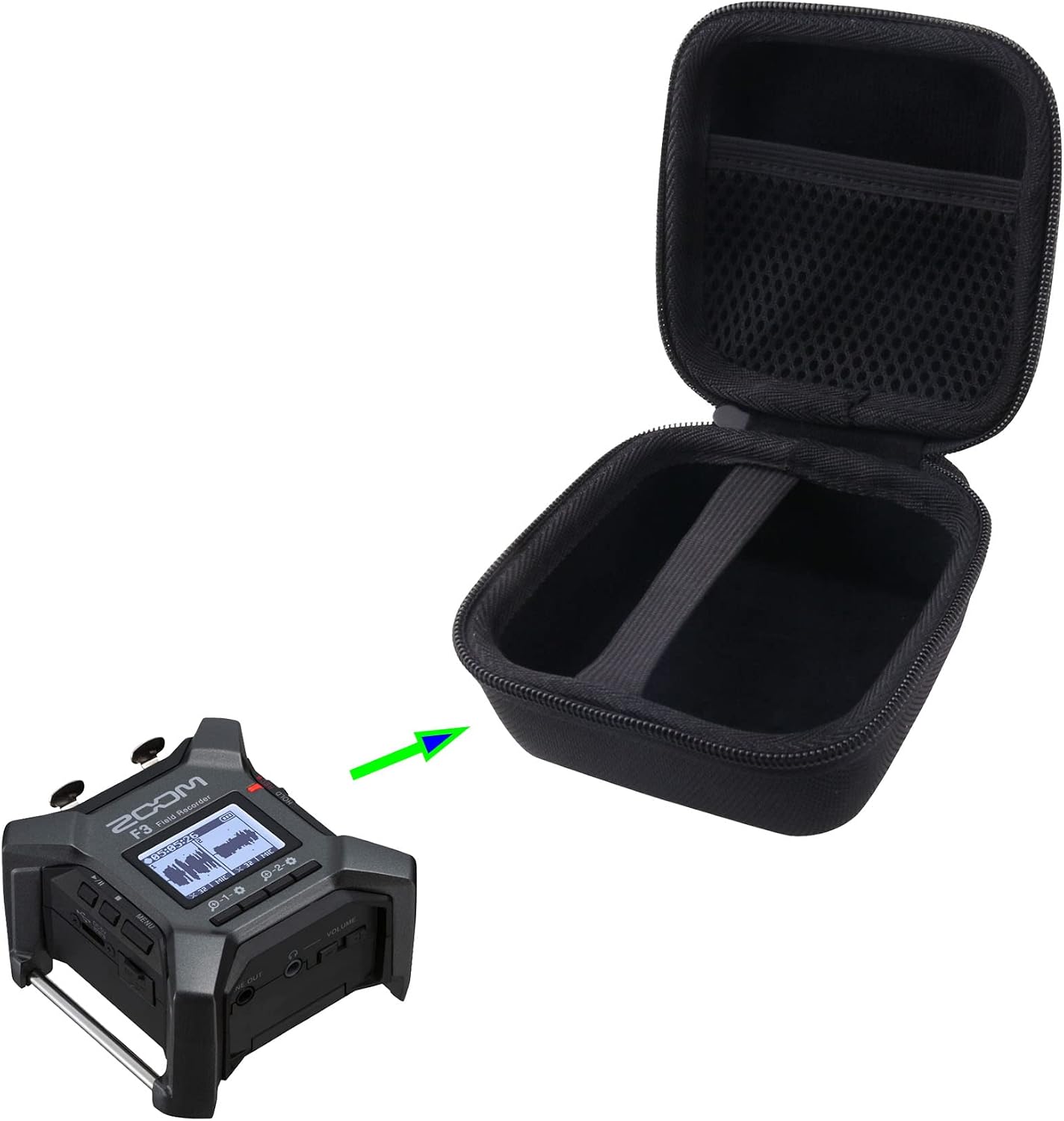 F3/F1 WERJIA Hard Carrying Case Compatible with Zoom Field Recorder