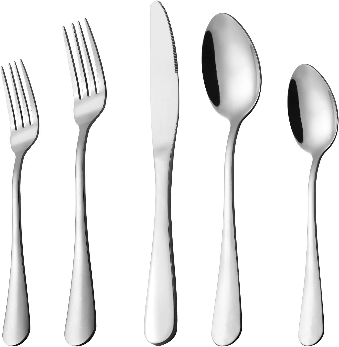 Regine Switzerland 40-Piece Stainless Steel Silverware Set - Service for 8 | Mirror Polished & Dishwasher Safe