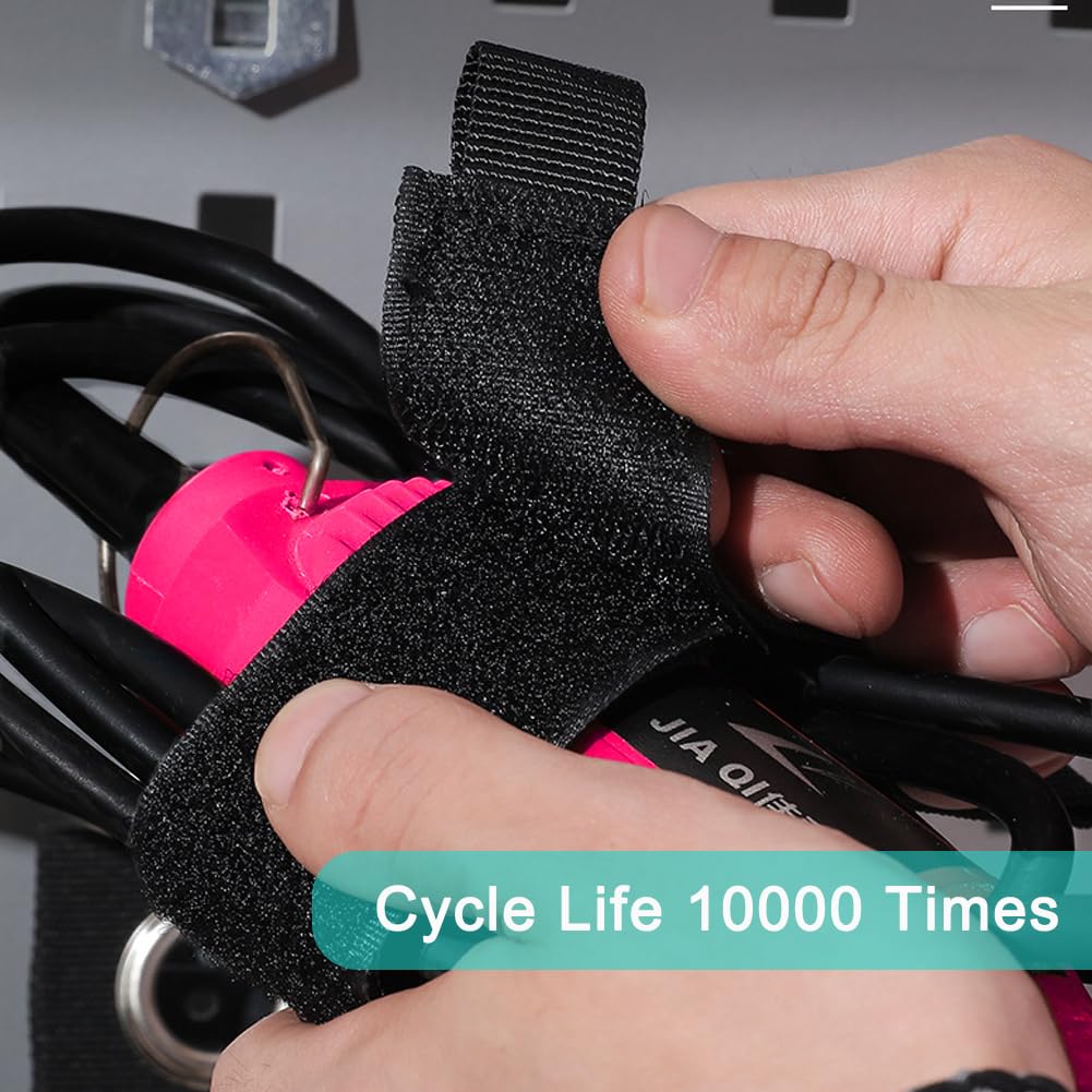 Heavy-Duty Storage Straps - 9 Pack Hook and Loop Hanging Extension Tool Cord Straps Organizer for Cable Management, Rope, Hoses, RV and Garage Organization - includ 10-inch/13-inch /17-inch