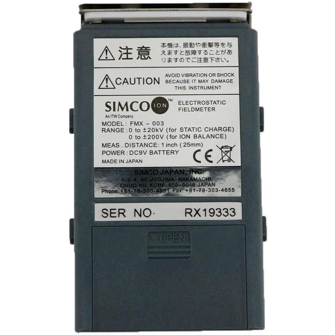 FMX-003 Electrostatic Fieldmeter Fmx003 ESD Voltage Tester Static Electricity Measure Elimination Monitor Field Meter