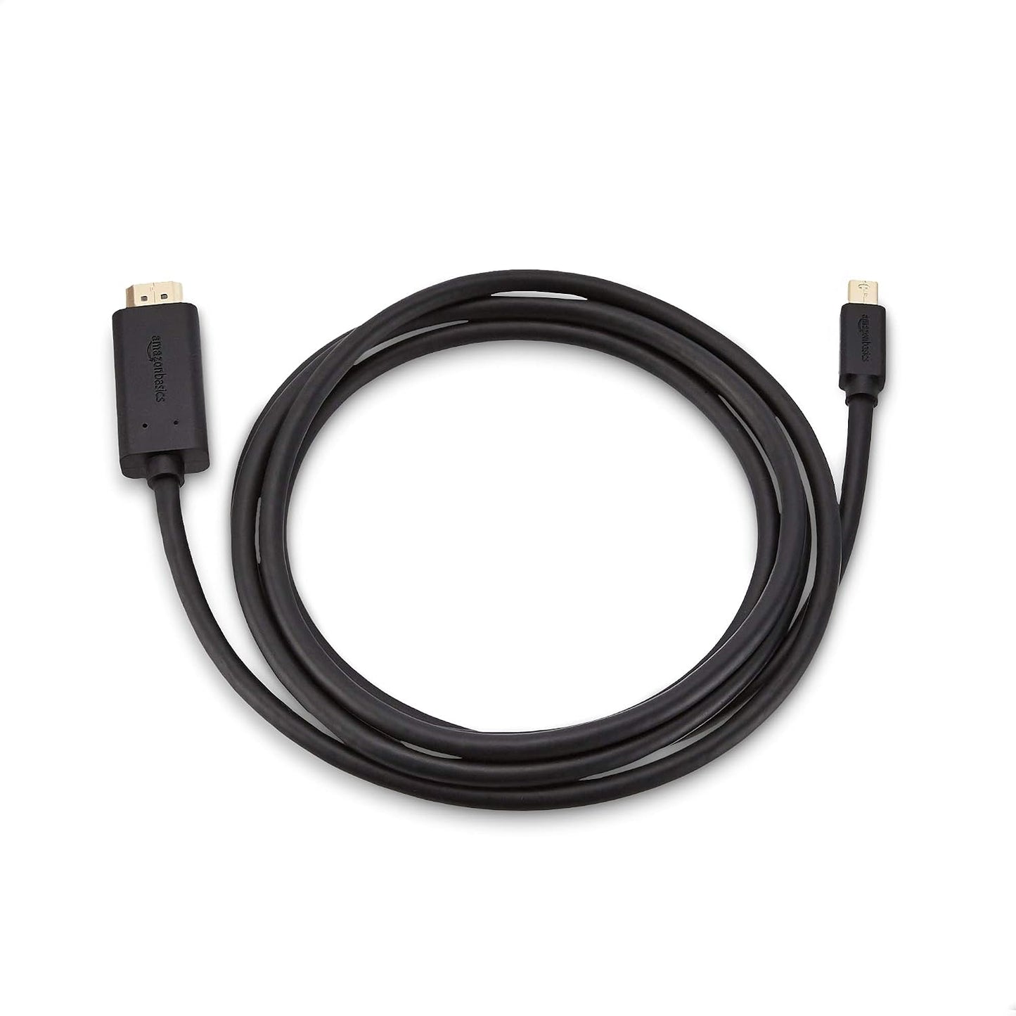 1080p, 6 Amazon Basics Mini DisplayPort to HDMI Cable for MacBook Air/Pro, Gold-Plated Plugs, Foot, Black
