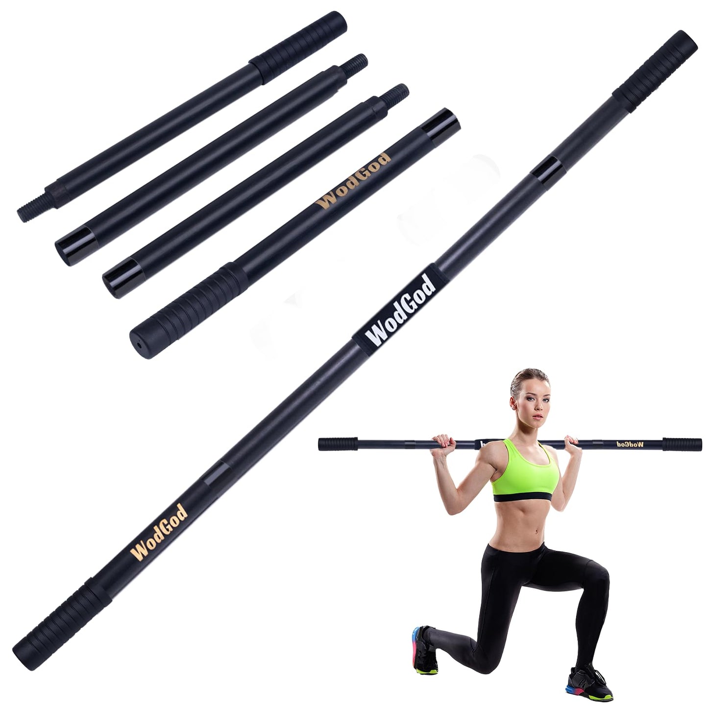 Wooden Yoga Stick,5 Ft Mobility Stick,Adjustable Stretching Stick,Portable Splicable Exercise Stick,Exercise Pole For Balance,Flexibility And Mobility,Stretch Stick,Stick Mobility Training Stick