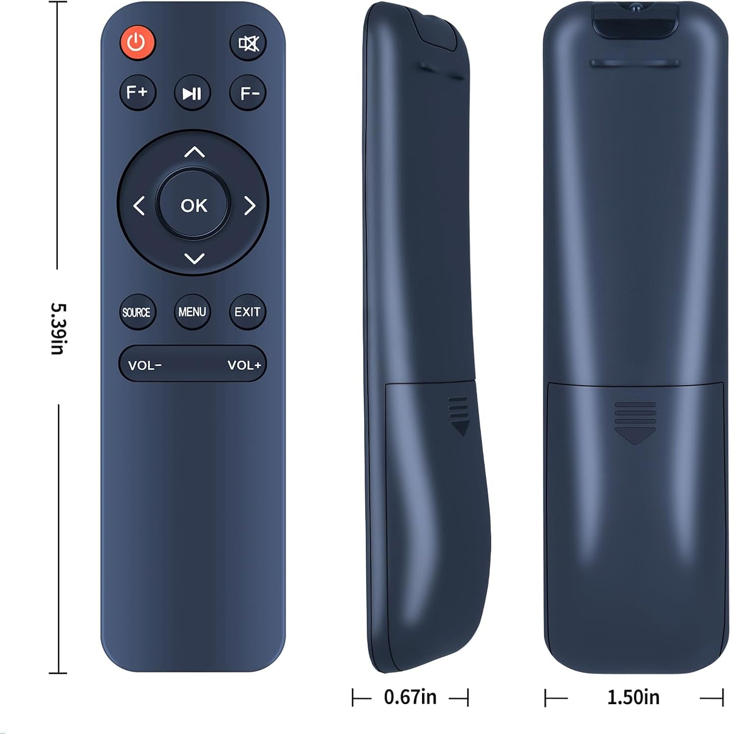 WDZP E1 1080P 4K New Projector Remote Control Replacement fit for NICPOW Full HD Supported Portable Bluetooth